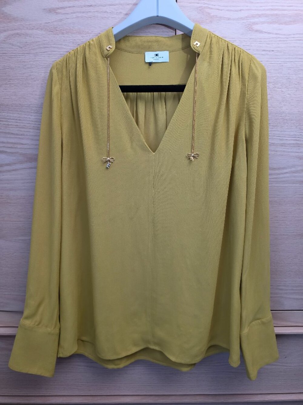 Elisabetta Franchi logo-charm georgette blouse - Picture 5 of 8